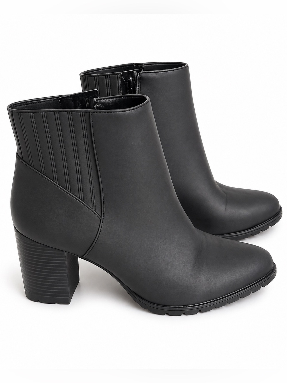 Kelly & Katie Black/Charcoal Gray Ankle Booties size 9